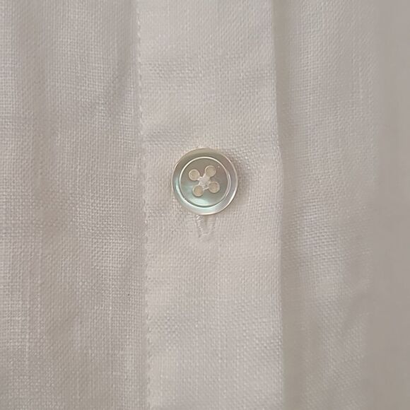J.jill Everyday Linen Button-Front Shirt White Size - Picture 4 of 14